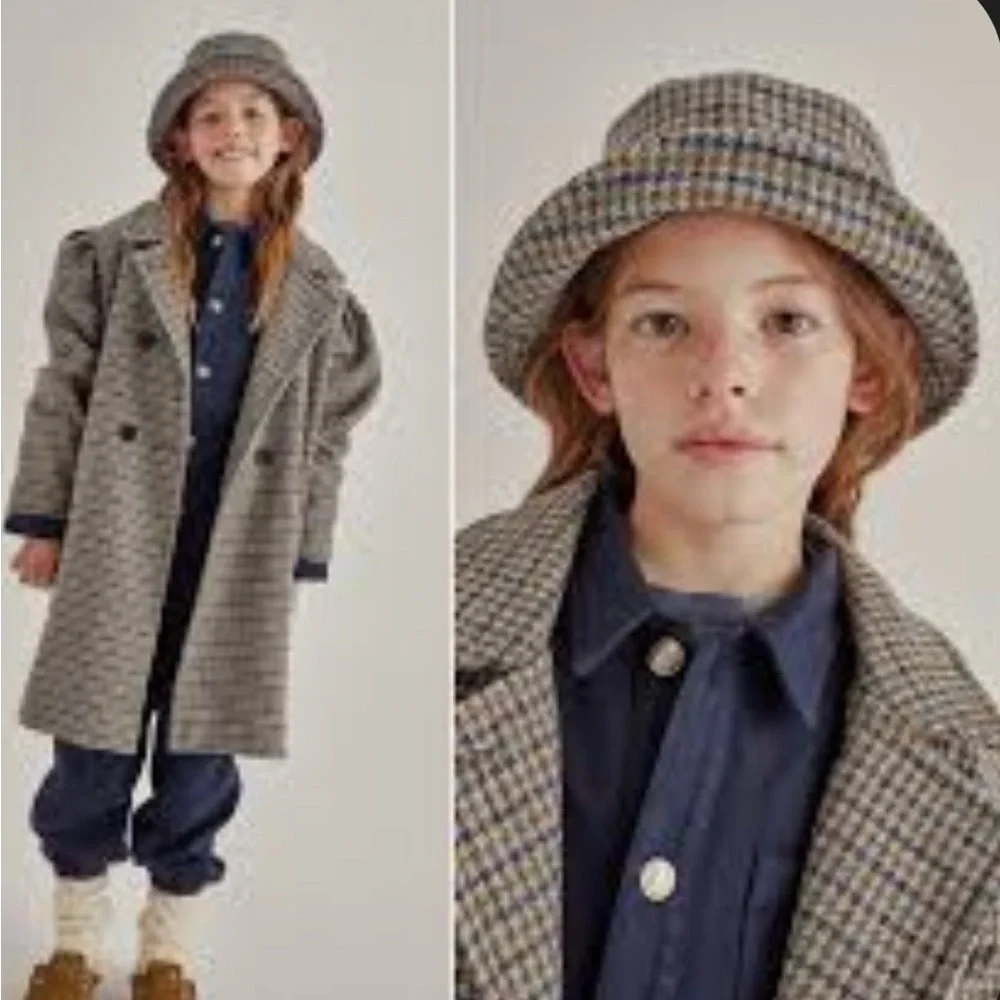 Kids Checkered Bucket Hat by boutique label, The new Society